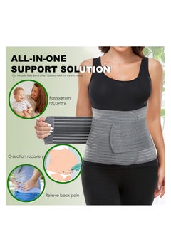 SYOSI Postpartum Belly Wrap Postpartum Belly Band Abdominal Binder Post Surgery Ergonomi Abdomen Hernia Support Belt Waist Pelvis Belt for Stomach Support Abdominal Support Back Pain Relief  - Image 3