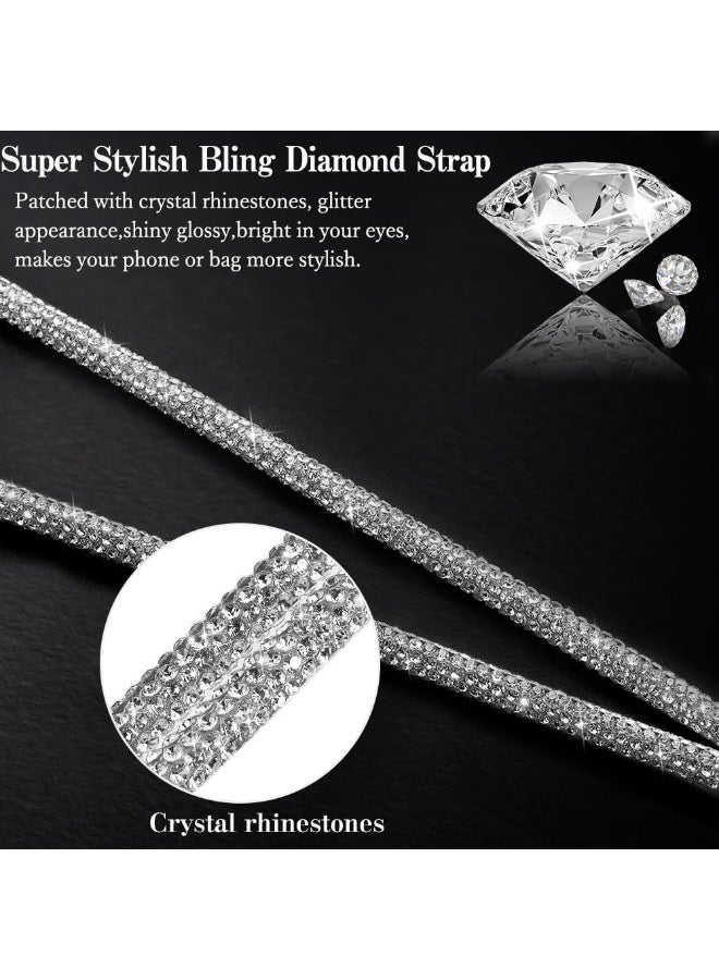 Phone Crossbody Lanyard, Crystal Phone Lanyard with Full Rhinestone Bling Glitter, Bling Phone Strap for Most Phone, iPad, Handbag,Wallet, Phone Neck Holder for Women (Multi Color)  - Image 2