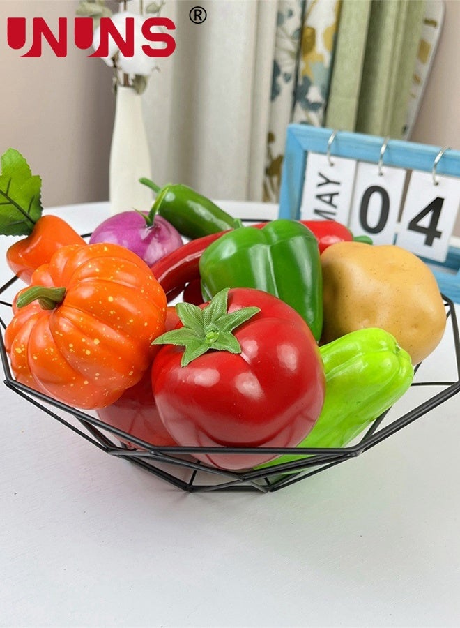 UNUNS 12 Pieces/Set Artificial Vegetables,Simulation Vegetables Decoration Kitchen Home Decor,Realistic Fake Vegetables Decor Set Photo Props - Image 5