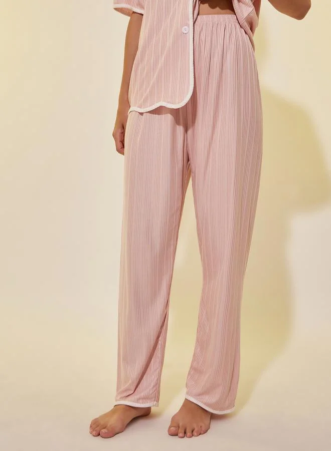 تايك تو Patch Detail Shirt, Shorts and Pyjama Set