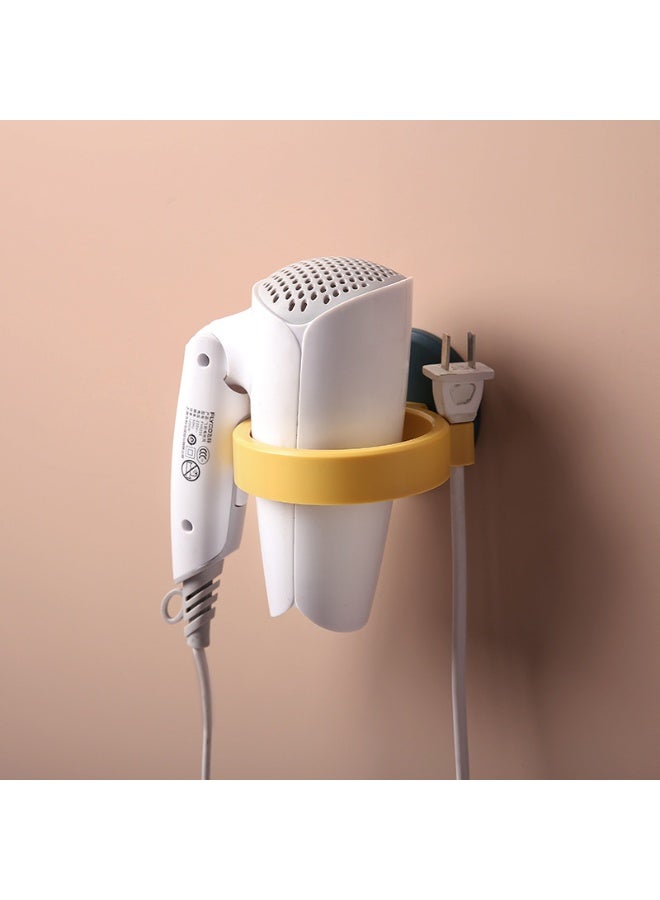 Layali Self Adhesive Hair Dryer Holder with Stand Compatible Wall Mounted Store Plug - Image 3