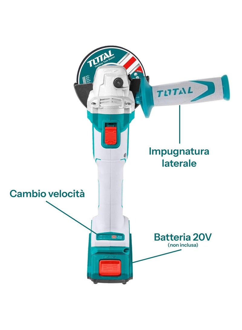توتال Inch Cordless Angle Grinder 900W with Battery & Charger - Image 2