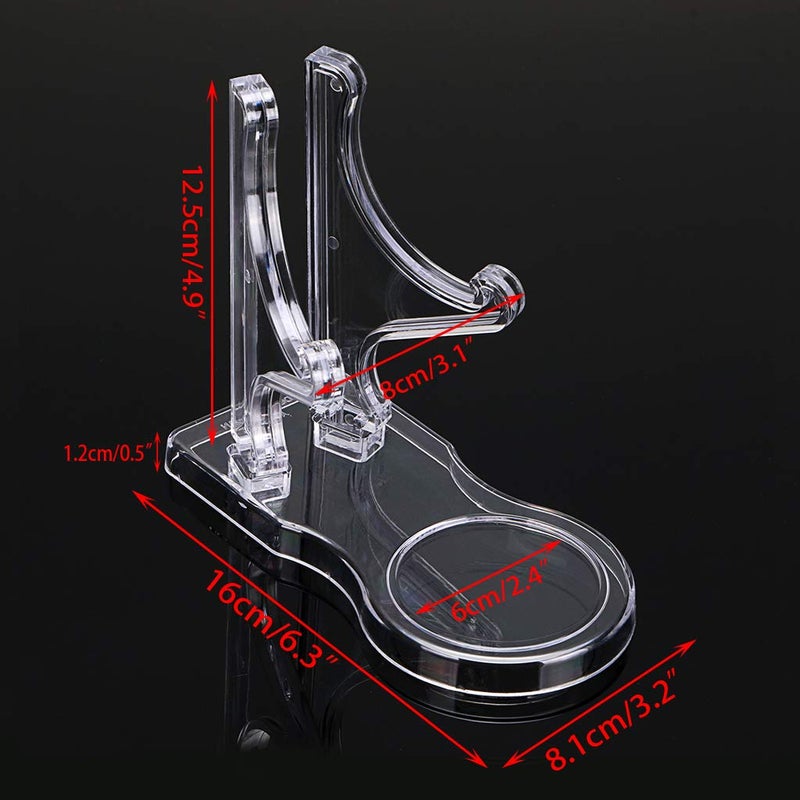 Hipiwe Acrylic Tea Cup Saucer Display Stands Clear Dinnerware Display Easel Stand Teacup Sets Plate Holder, Pack of 5 , High Legs - Image 5