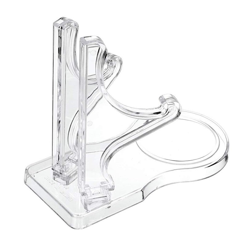Hipiwe Acrylic Tea Cup Saucer Display Stands Clear Dinnerware Display Easel Stand Teacup Sets Plate Holder, Pack of 5 , High Legs - Image 4