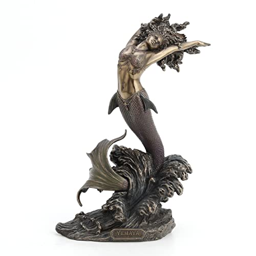Unicorn Studio Yemaya Mother of All and Goddess of The Ocean Figurine Cold Cast Resin Bronze Finish - Image 1