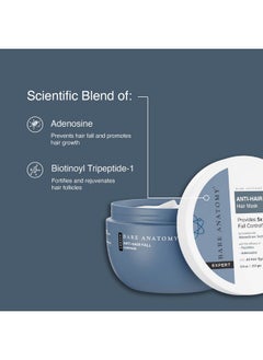 BARE ANATOMY Bare Anatomy Anti-Hair Fall Mask | Provides 5X Hair Fall Control | For Hair Fall | Suitable For All Hair Types | Enriched with Adenosine and Peptides | 8.8 Floz  - Image 5
