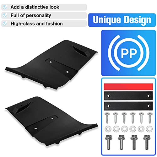 LitMiRaCle Rear Bumper Diffuser Valance Aero Foil Kit for 2018 2019 2020 2021 2022 2023 Ford Mustang GT Accessories, Black,2PCS - Image 2