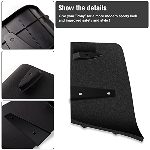 LitMiRaCle Rear Bumper Diffuser Valance Aero Foil Kit for 2018 2019 2020 2021 2022 2023 Ford Mustang GT Accessories, Black,2PCS - Image 5