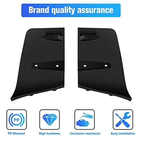 LitMiRaCle Rear Bumper Diffuser Valance Aero Foil Kit for 2018 2019 2020 2021 2022 2023 Ford Mustang GT Accessories, Black,2PCS - Image 3