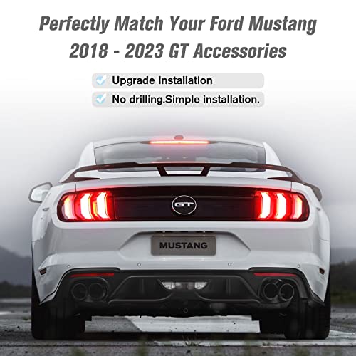 LitMiRaCle Rear Bumper Diffuser Valance Aero Foil Kit for 2018 2019 2020 2021 2022 2023 Ford Mustang GT Accessories, Black,2PCS - Image 4