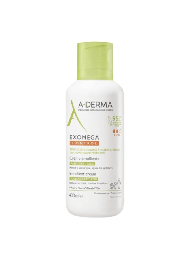 إيه-ديرما كريم A-Derma Exomega Control المرطب المضاد للحكة 400 مل - Image 1