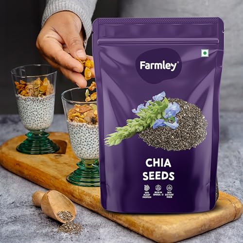 Farmley Chia Seeds 200g I Seeds for Eating | Seeds for Weight Management | Rich in Calcium, Protein & Fibre (Pack of 1) - Image 5