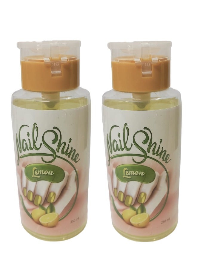 Generic 2Pcs Nail Shine Lemon Polish Remover 250 Ml  - Image 3