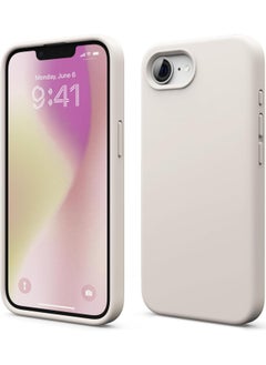 Elago Liquid Silicone for iPhone 16E case cover (2025) Full Body Protection, Shockproof, Slim, Anti-Scratch Soft Microfiber Lining - Stone  - Image 1