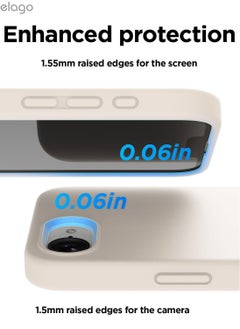Elago Liquid Silicone for iPhone 16E case cover (2025) Full Body Protection, Shockproof, Slim, Anti-Scratch Soft Microfiber Lining - Stone  - Image 3
