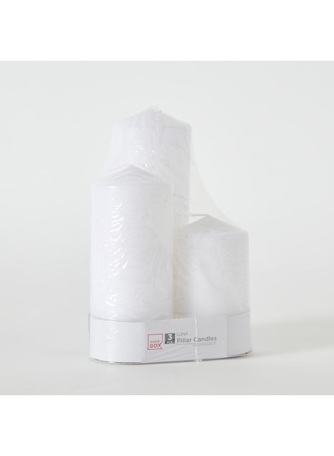 Home Box Luna 3-Piece Pillar Candle Set 6 x 18 x 6 cm  - Image 4