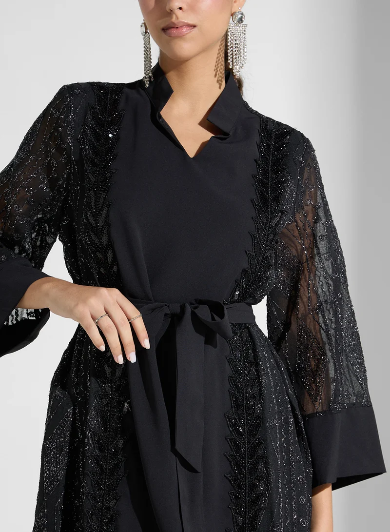 Khizana Embroidered Abaya