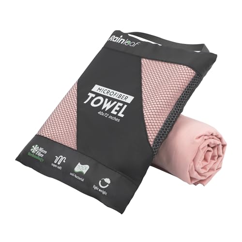 Rainleaf Microfiber Towel Perfect Travel & Gym & Camping Towel. Quick Dry - Super Absorbent - Ultra Compact - Lightweight. Suitable for Trip, Beach, Shower, Backpacking, Pool - Image 1