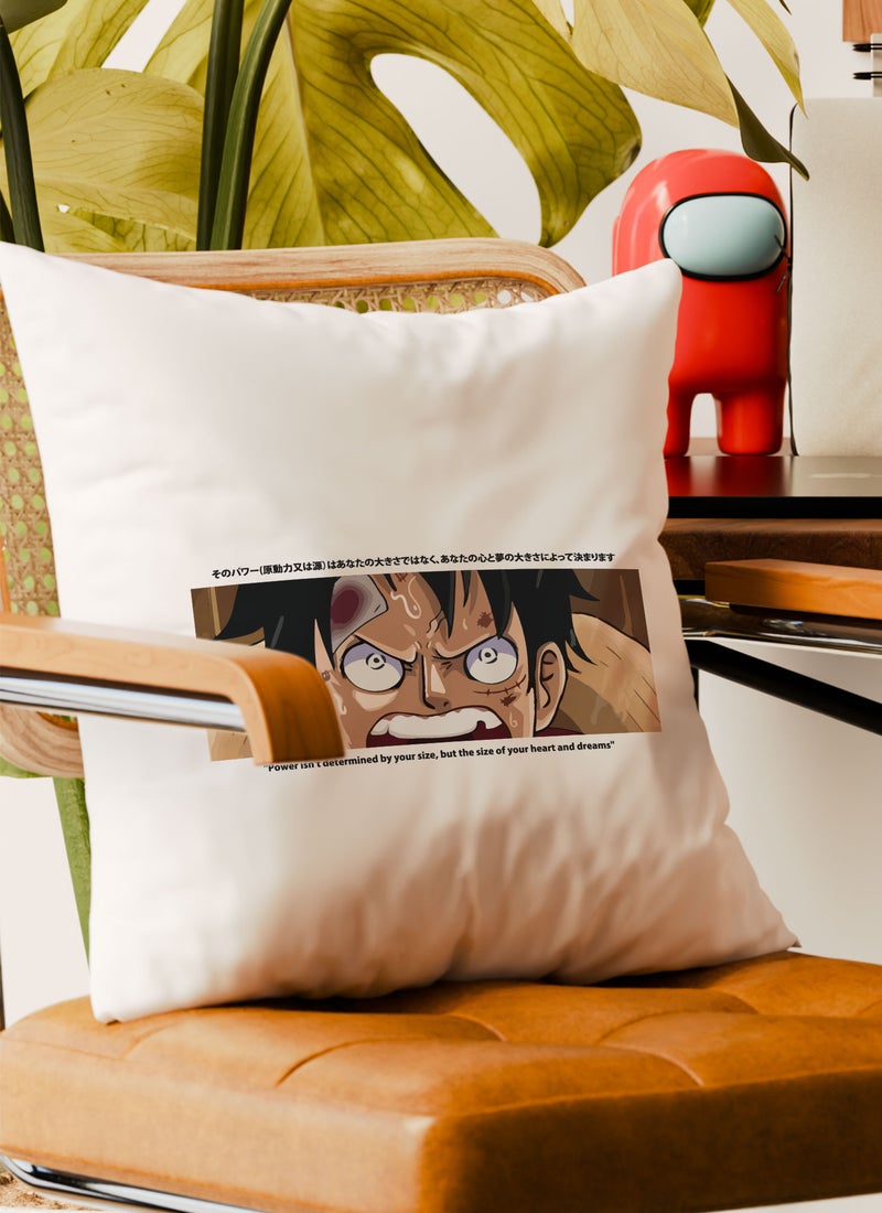 LOUD UNIVERSE One Piece Jar One Piece Couch Cushion Monkey D. Luffy Decorative Cushion Straw Hat Power Quote-Manga Fan Gift - Image 4
