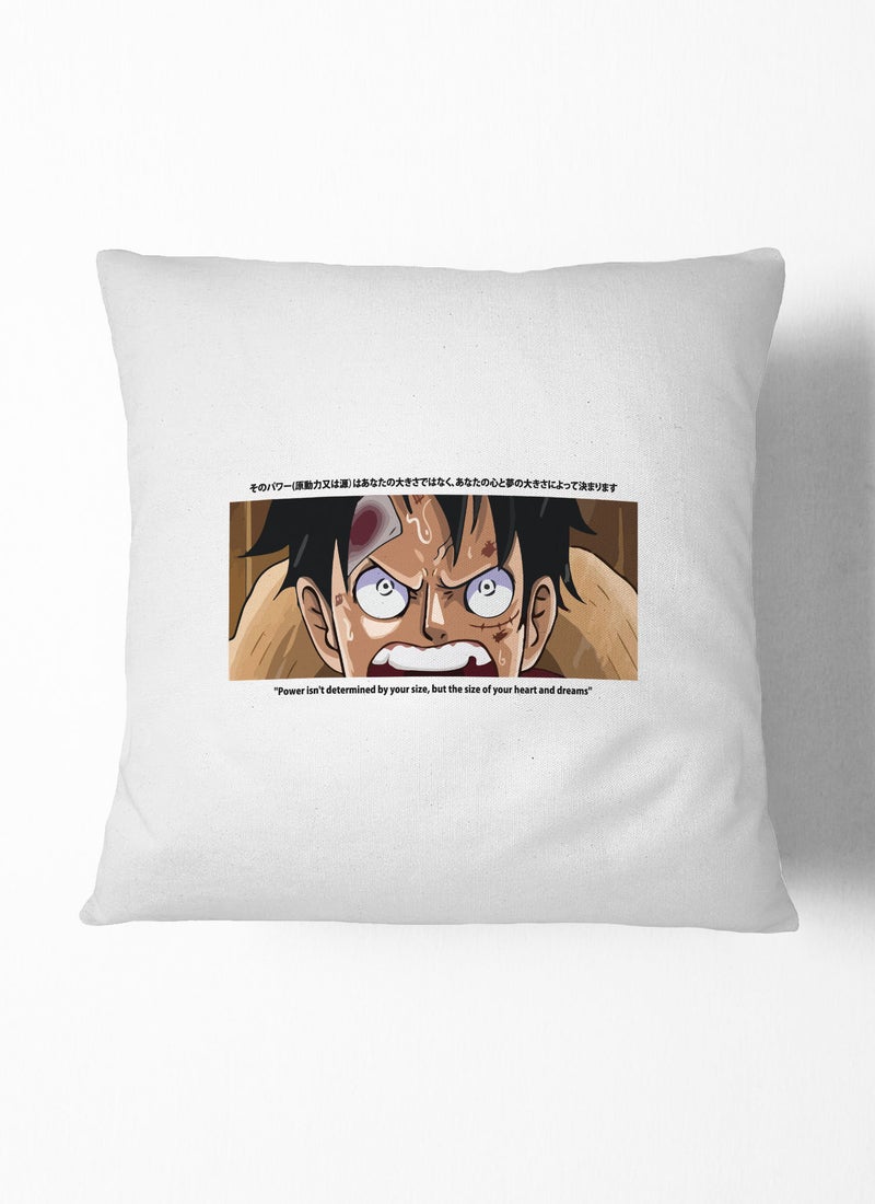LOUD UNIVERSE One Piece Jar One Piece Couch Cushion Monkey D. Luffy Decorative Cushion Straw Hat Power Quote-Manga Fan Gift - Image 1