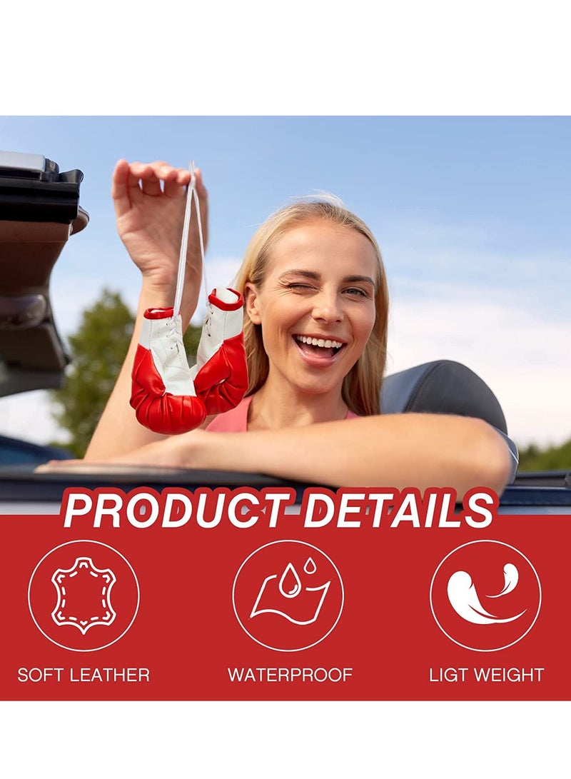 Mini Boxing Gloves Pendant, 4 Pairs of Decorative Punching Gloves for Car Mirror, Home Decor, Souvenirs, and Party Favors - Image 3