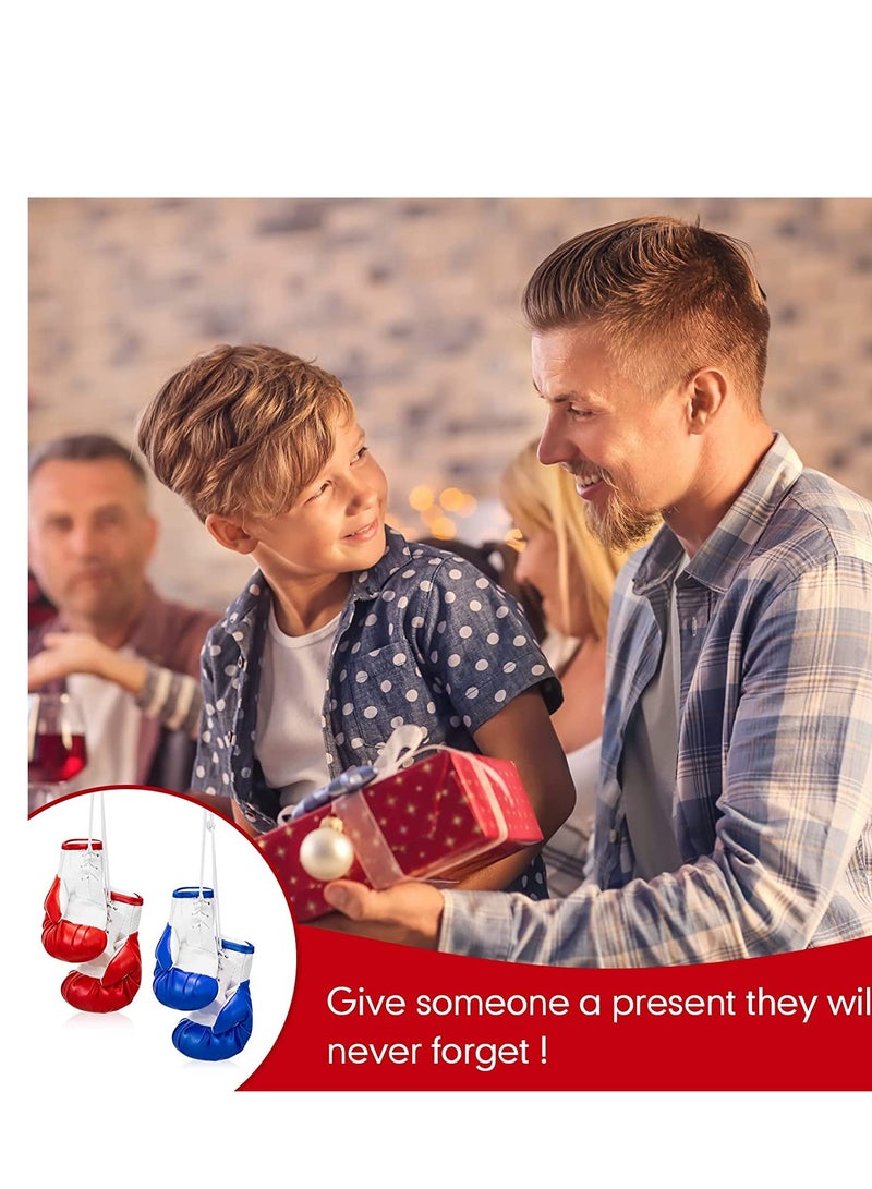 Mini Boxing Gloves Pendant, 4 Pairs of Decorative Punching Gloves for Car Mirror, Home Decor, Souvenirs, and Party Favors - Image 4