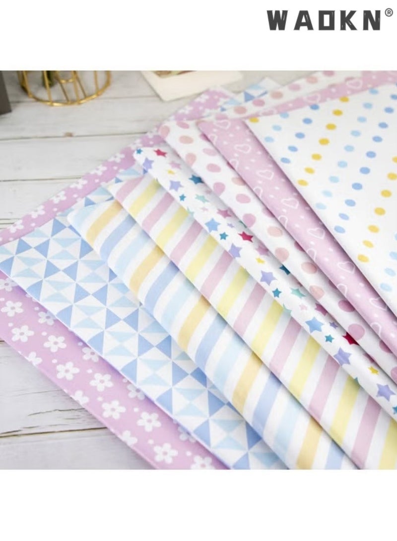 WAOKN 9 Sheets Gift Wrapping Paper ，macaron style wrapping paper,Holiday Gift Wrapping Paper,Birthday Gift Box Gift Wrapping DIY, Gift Wrapping Paper for Birthday, Holiday, Wedding, Party,Kids Gift Wrapping (70cmX50cm) - Image 2