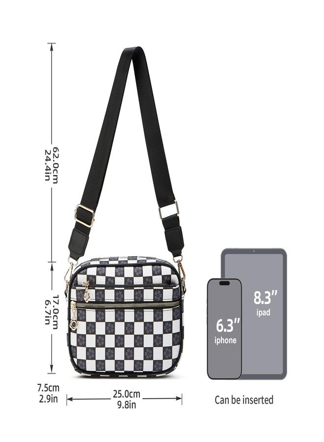 Makes Crossbody Bags for Women Small Crossbody Purses Checkered Leather with Adjustable Shoulder Straps Mothers Wife Mom Gifts - Image 5