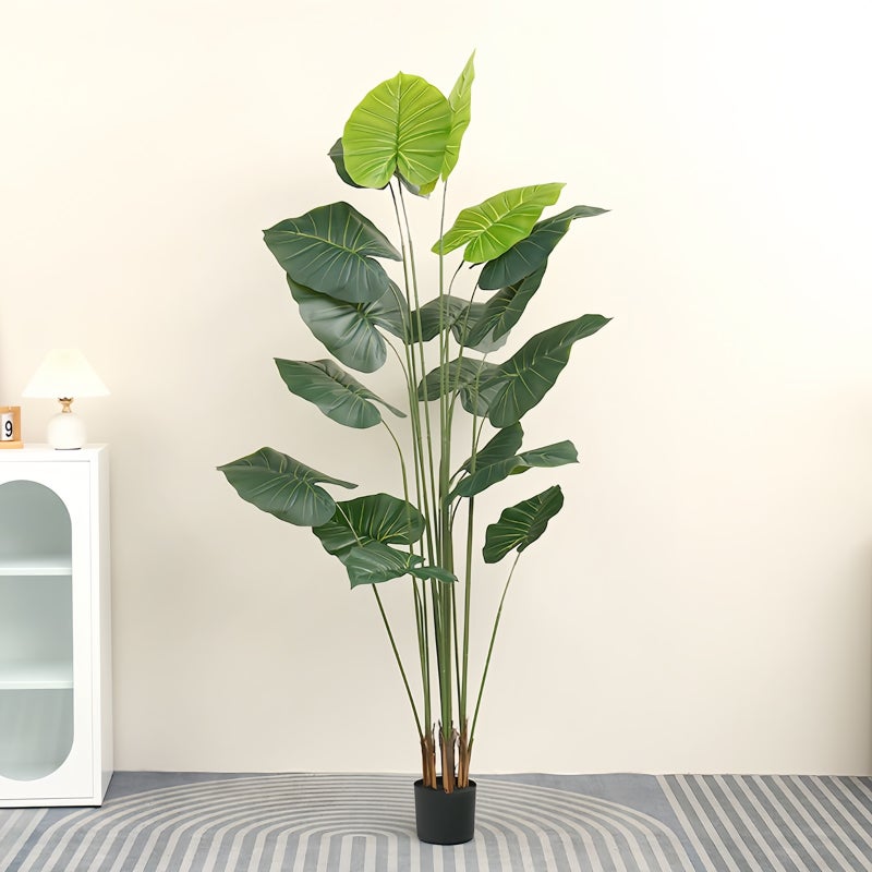Sharpdo Artificial Green treer Weeping Guanyin, 210 cm Faux Tree Large Artificial Green Plants for Home Office Living Room Decoration Weddings Outdoor Photography Props Potted Artificial DIY Tree Peace Lily Fake Tree. - Image 1