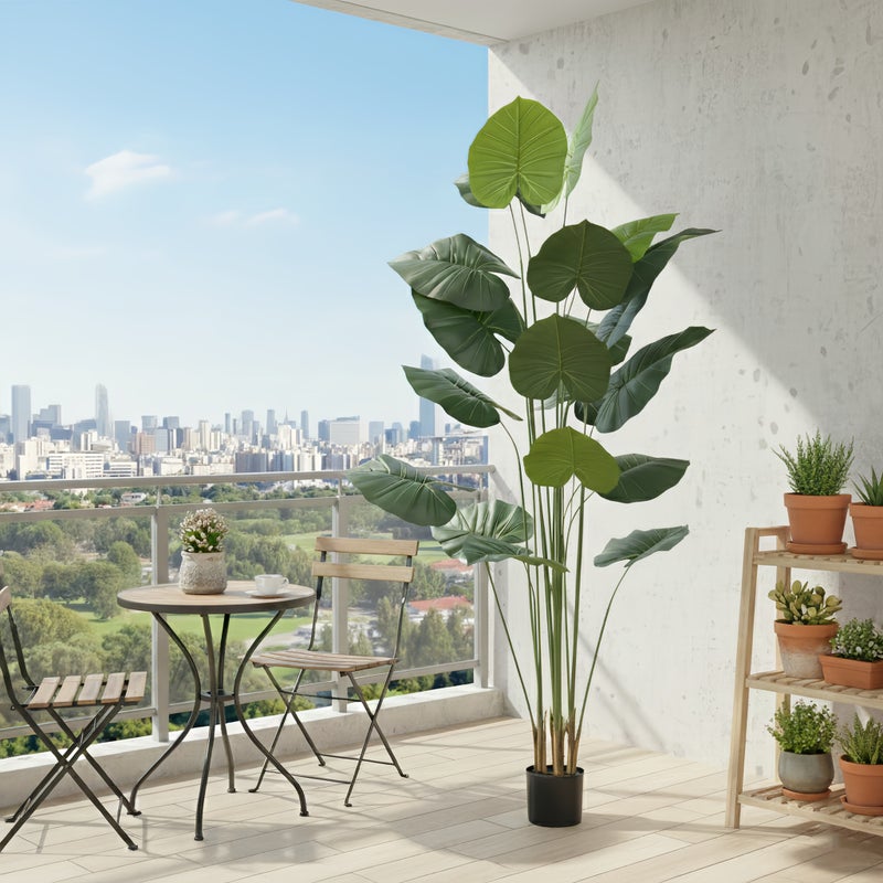 Sharpdo Artificial Green treer Weeping Guanyin, 210 cm Faux Tree Large Artificial Green Plants for Home Office Living Room Decoration Weddings Outdoor Photography Props Potted Artificial DIY Tree Peace Lily Fake Tree. - Image 2