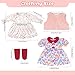UNICORN ELEMENT 2 Set Reborn Doll Clothes for 2022 inch Girl Dolls 6PCS Baby Doll Clothes Accessories Outfits Include Dress Coat Headband Hat Socks - Image 4