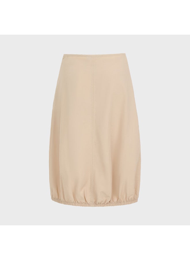 Zara Women's Solid Color Elastic Hem A-line Skirt - Image 3