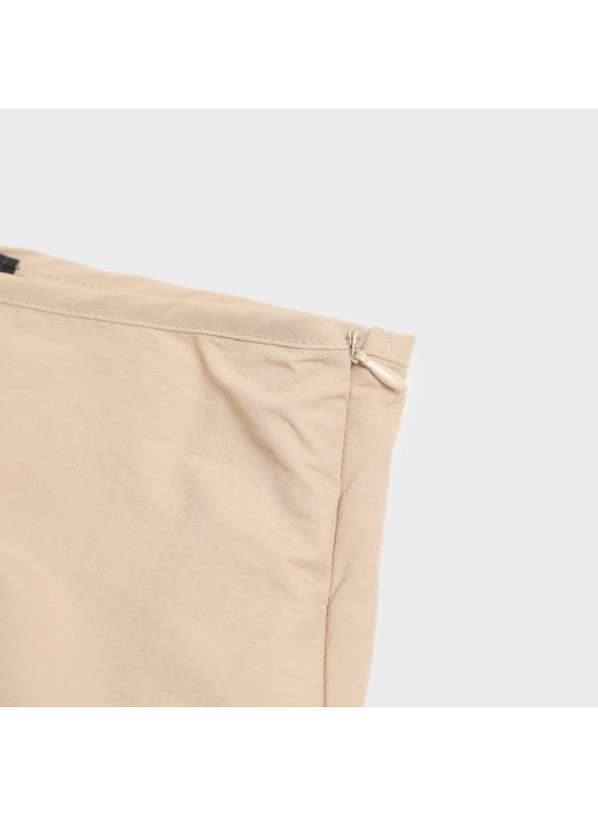 Zara Women's Solid Color Elastic Hem A-line Skirt - Image 5