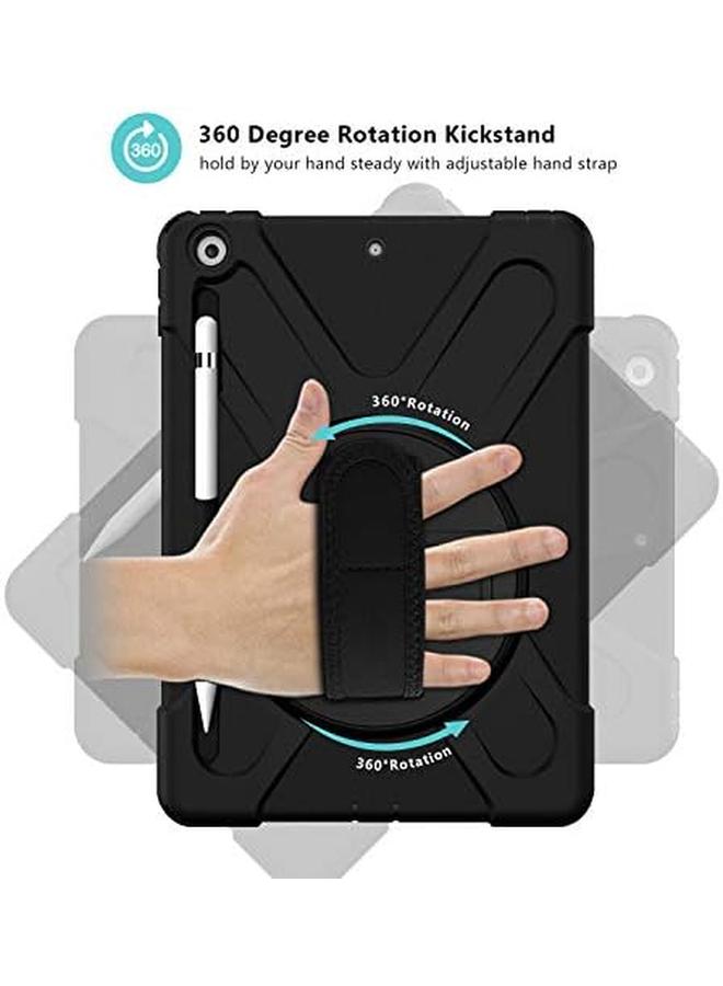 Procases Ipad 10.2 Case 2021 Ipad 9Th 2020 Ipad 8Th 2019 Ipad 7Th Generation Case Rugged Heavy Duty Shockproof Rotatable Kickstand Protective Cover For 10.2" Ipad 9Th 8Th 7Th Gen Black - Image 3