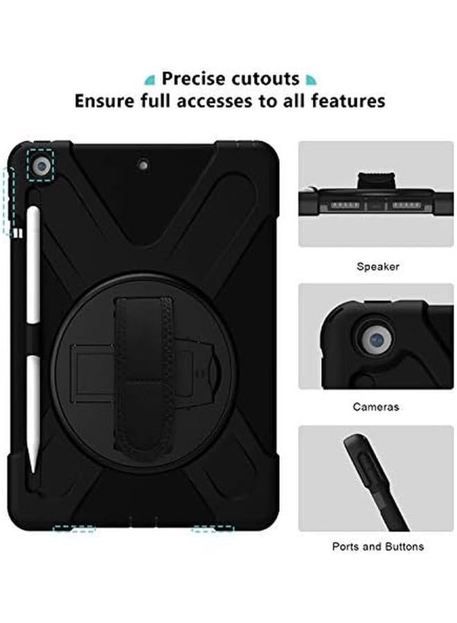 Procases Ipad 10.2 Case 2021 Ipad 9Th 2020 Ipad 8Th 2019 Ipad 7Th Generation Case Rugged Heavy Duty Shockproof Rotatable Kickstand Protective Cover For 10.2" Ipad 9Th 8Th 7Th Gen Black - Image 4