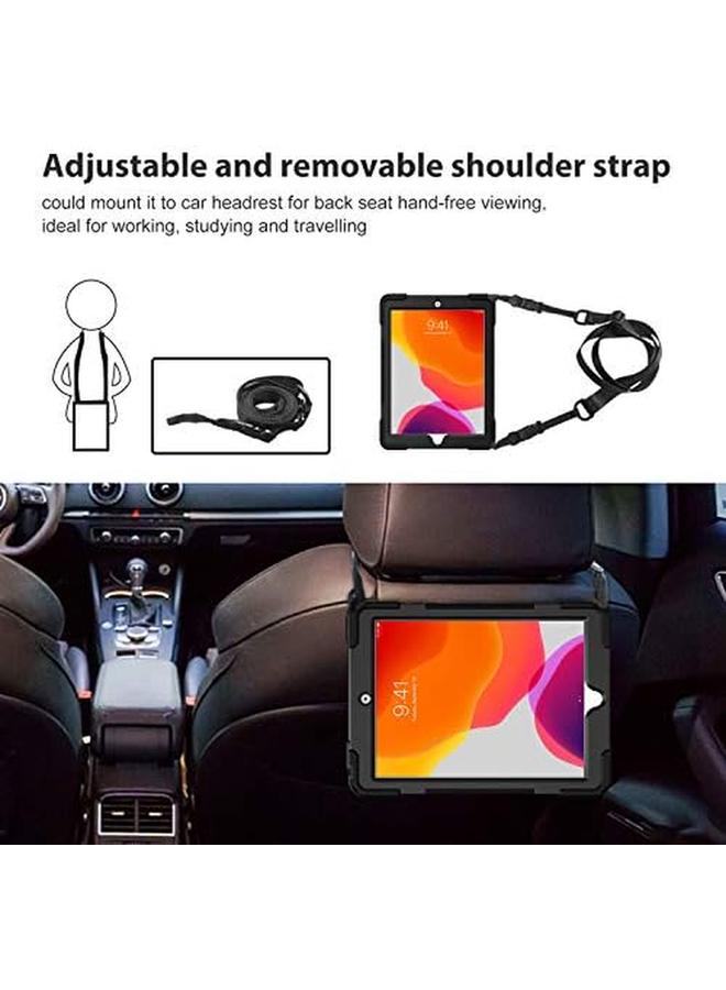 Procases Ipad 10.2 Case 2021 Ipad 9Th 2020 Ipad 8Th 2019 Ipad 7Th Generation Case Rugged Heavy Duty Shockproof Rotatable Kickstand Protective Cover For 10.2" Ipad 9Th 8Th 7Th Gen Black - Image 5