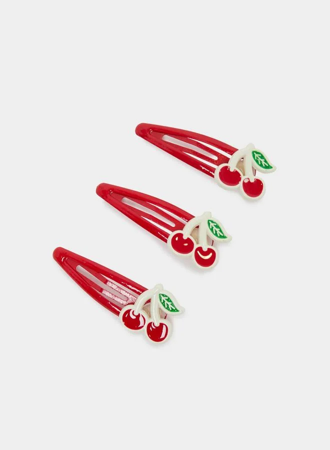 Styli Set of 3 - Kids Red Cherry Hair Clips