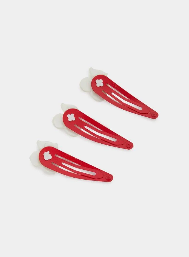 Styli Set of 3 - Kids Red Cherry Hair Clips