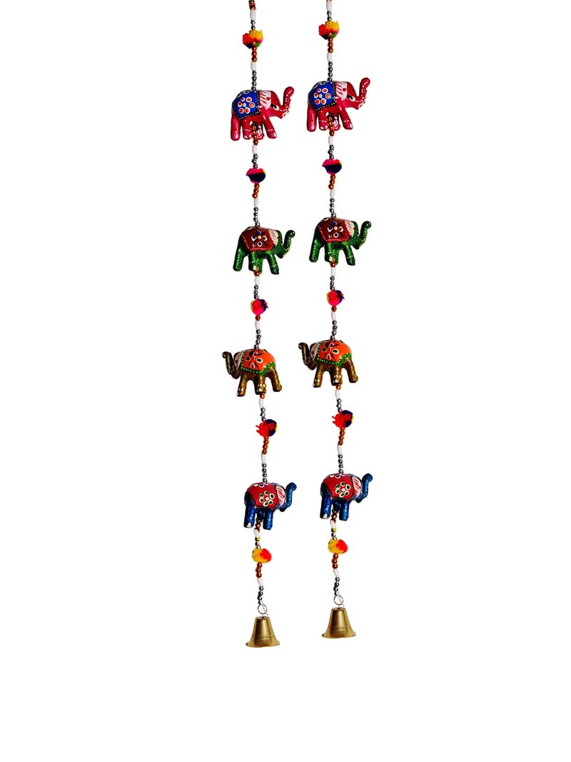 Monk wish Paper Mache Elephant Full Door Hangings (1.6 M) - Set of 2, Handcrafted Elephant Door Décor & Festive Home Ornaments For Home Festive Gifting, - Image 3