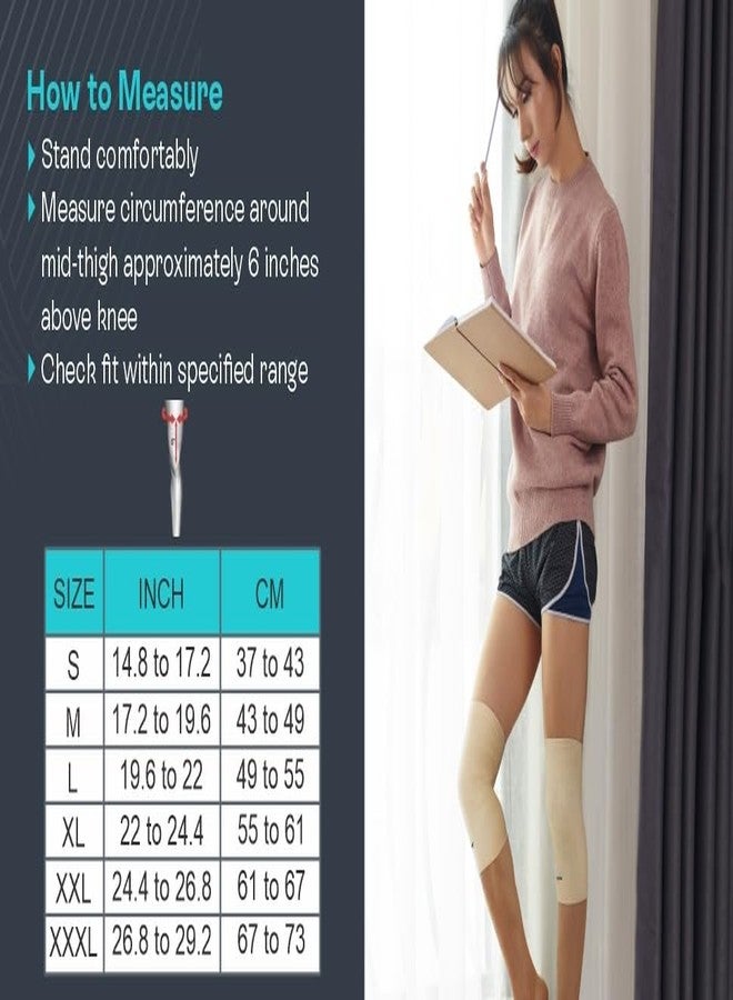 Dr Helix Unisex Bamboo Knee Cap | Adjustable Support for Knee Pain Relief & Injury Prevention | Breathable, Comfortable & Durable - Ideal for Sports, Recovery & Daily Use - (Size - M) - Image 5