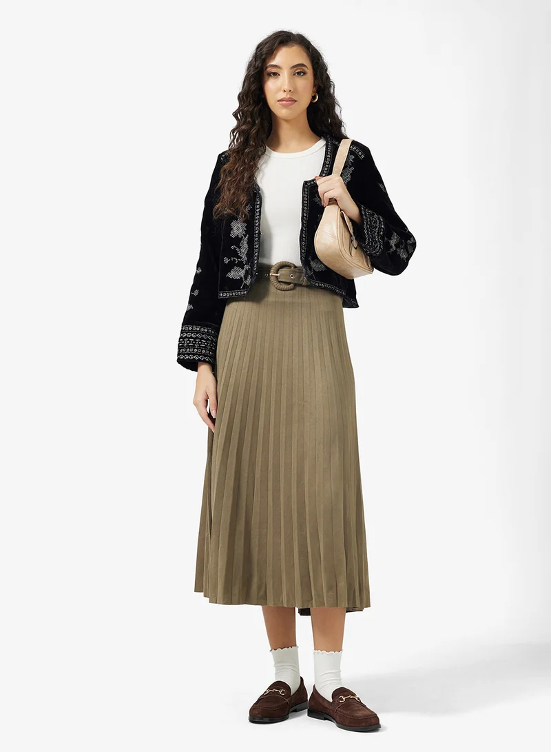 جينجر Boho Embroidered Jacket