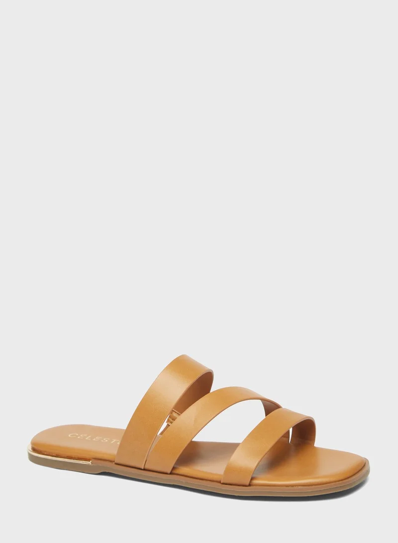 Celeste Multi Strap Flat Sandals
