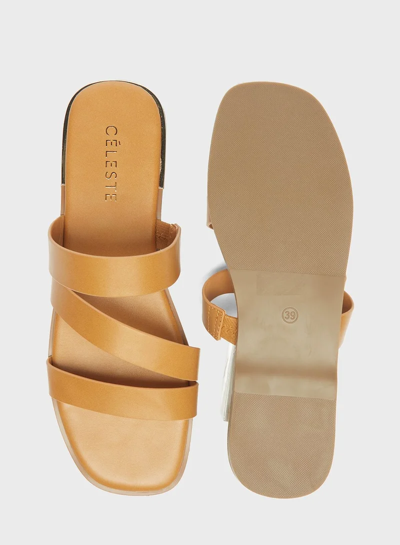 Celeste Multi Strap Flat Sandals