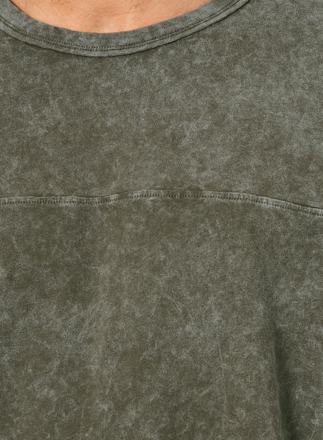 Styli Acid Washed Jersey T-Shirt with Applique Detail - Image 4