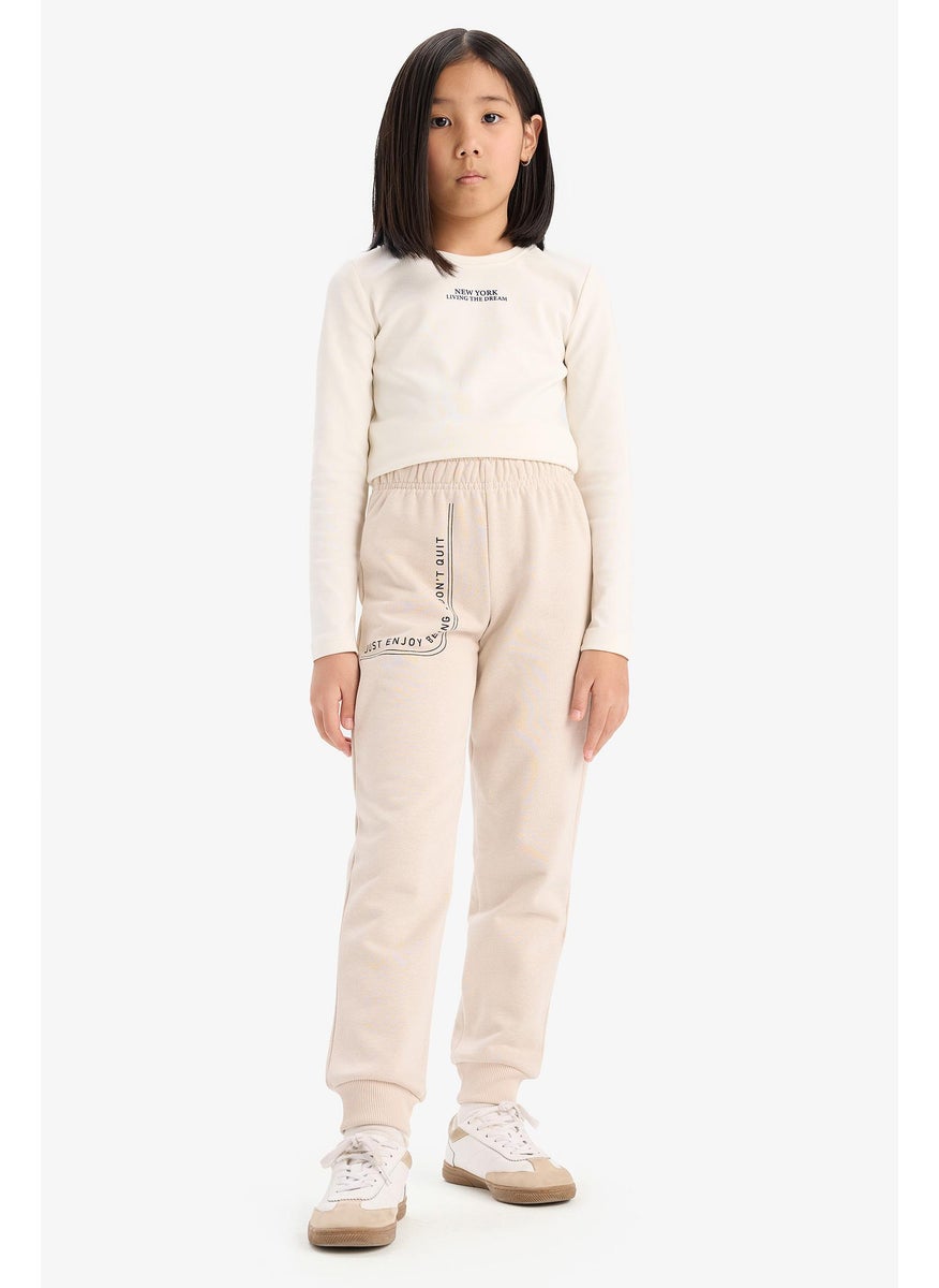 DeFacto - Girl Printed Elastic Waist Leg Jogger Sweatpants - Image 1