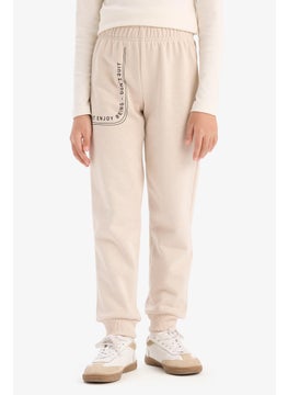 Girl Printed Elastic Waist Leg Jogger Sweatpants