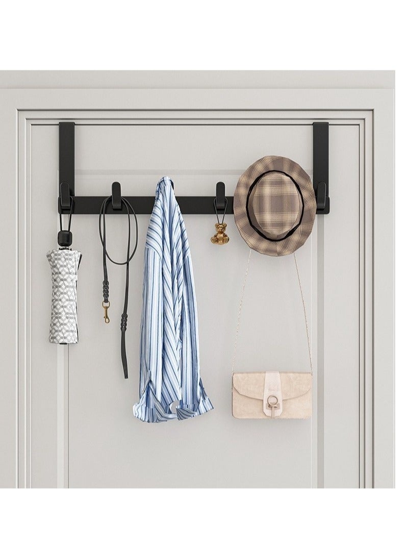 MIXDE 6 Hook Door Hanger Rack,Decorative Organizer Hooks For Clothes,Coat,Hat,belt,Towels - Image 2