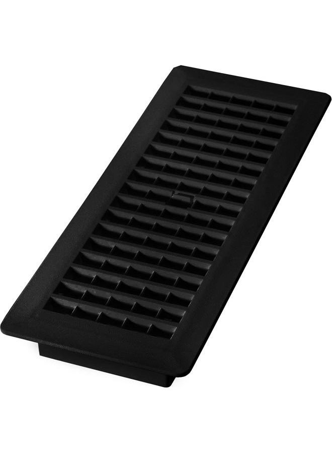 Decor Grates PL412-BLK Louvered Plastic Floor Register, Black - Image 1