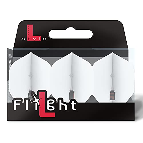 LSTYLE Dart Flights L1 PRO Standard White | Set of 3 | for Soft & Steel Tip Darts - Image 1
