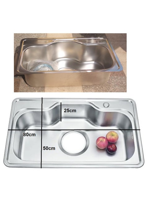 Special kitchen sink for large kitchens (80cm by 45cm sink complete with 6") drain